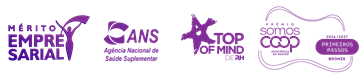 Selos e Certificações - Mérito Empresarial, EANS, Top of Mind, Somos Coop